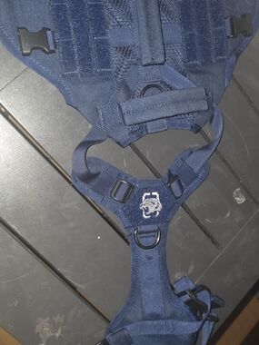 Navy Tactical Dog Harness with Embroidered Logo
